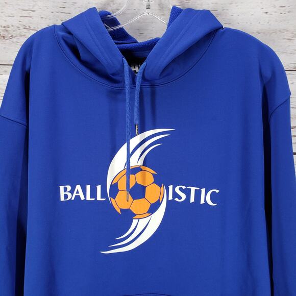 BAW Athletic Wear Men's Blue Slip On Hooded Jacket Size XL - Picture 2 of 12